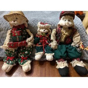 House of Lloyd Shelf Sitter Bunnies Lot of (3) Floyd, Grandpa Lloyd, Hip Vtg